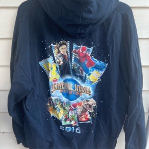 2016 Universal Studios Full Zip Hoodie Harry Potter Simpsons Size 2XL